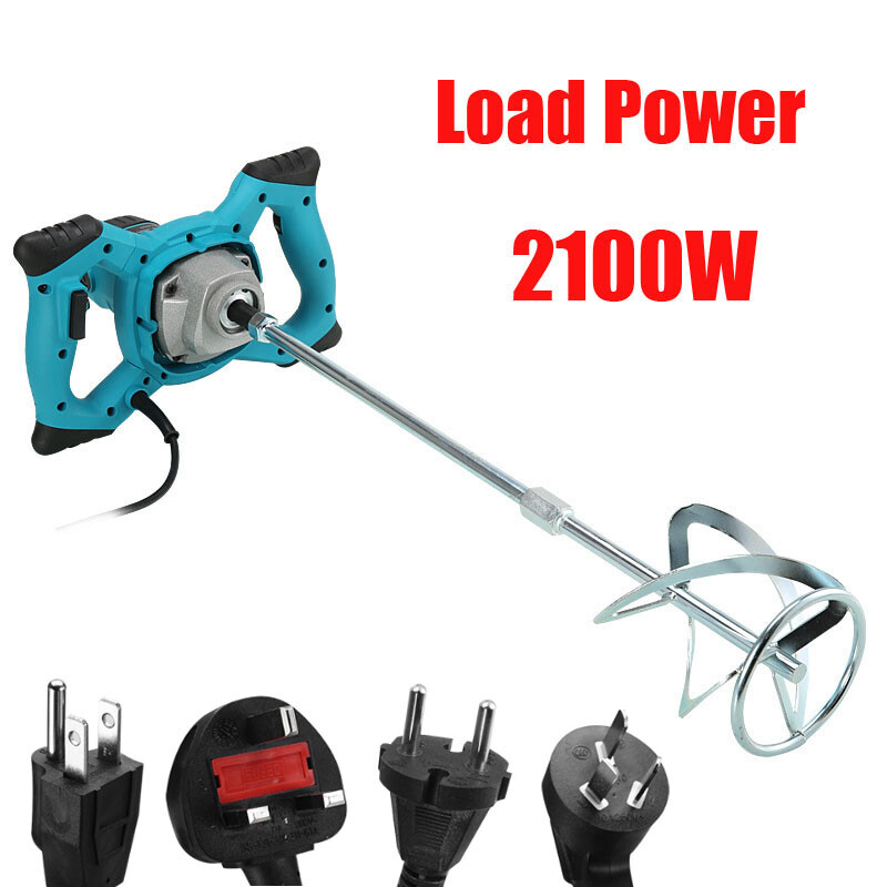 110V/220V Putty Cement Powerful Electric Agitator Paint Mixer Flour Feed Stirrer