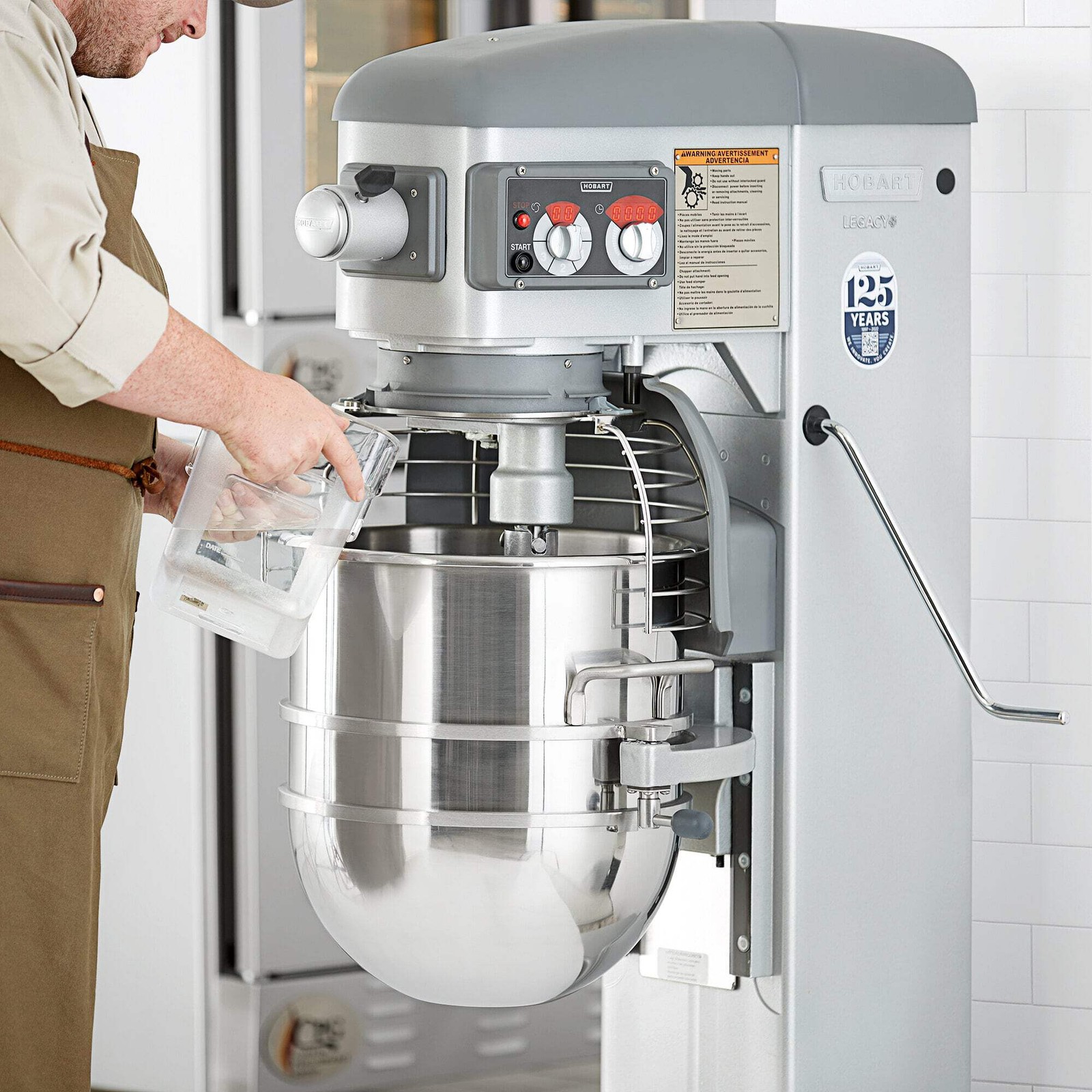 Hobart 40 Qt. Planetary Floor Mixer with Guard & Standard Accessories, 240V/3 Ph