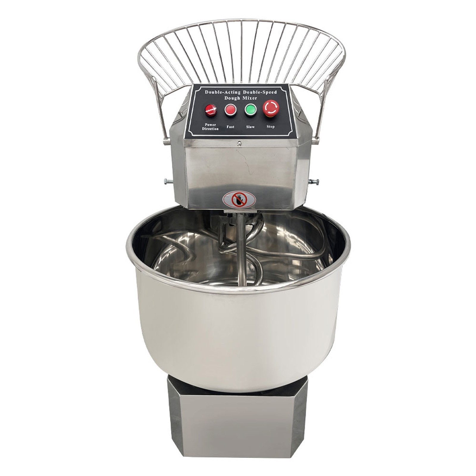 40L Double Speed Double Action Dough Mixer 110V Spiral Flour Mixing Machine