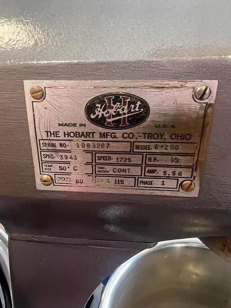 Hobart A200 20 Quart Commercial Planetary Mixer