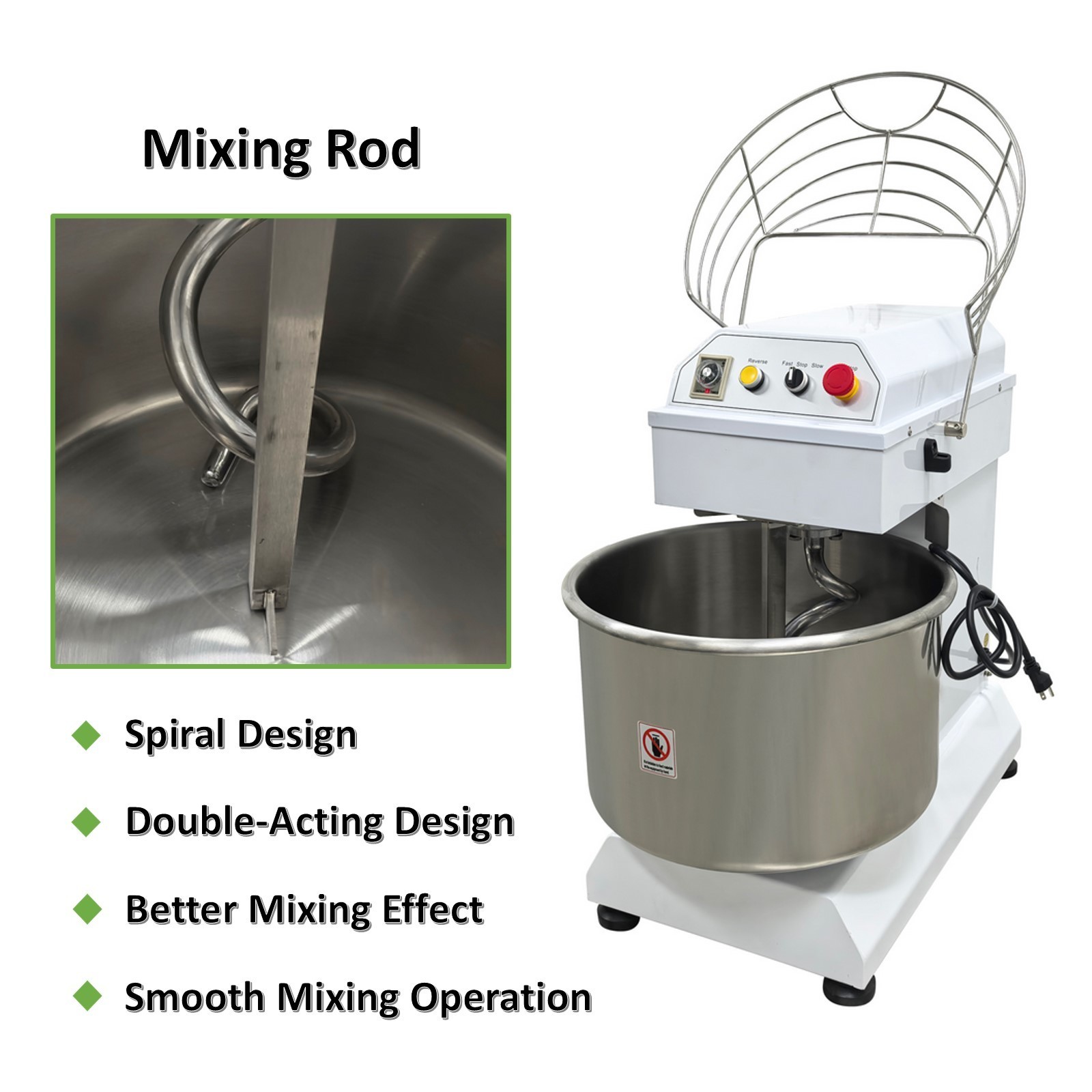 Variable Frequency Dough Mixer Food Mixer 40L Stand Mixer for Bakery Pizza Bread