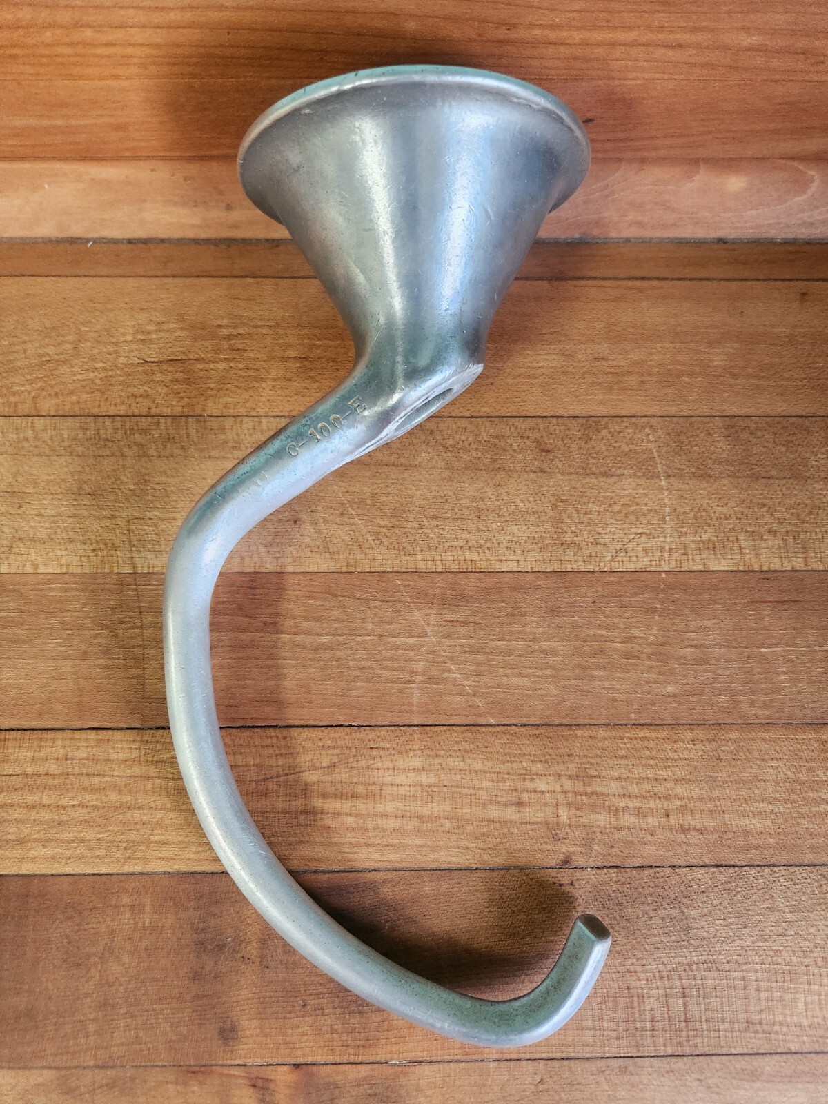 Hobart C100, 10 Quart Aluminum Dough Hook C10E-ALU for 10 Qt. Mixers – EUC
