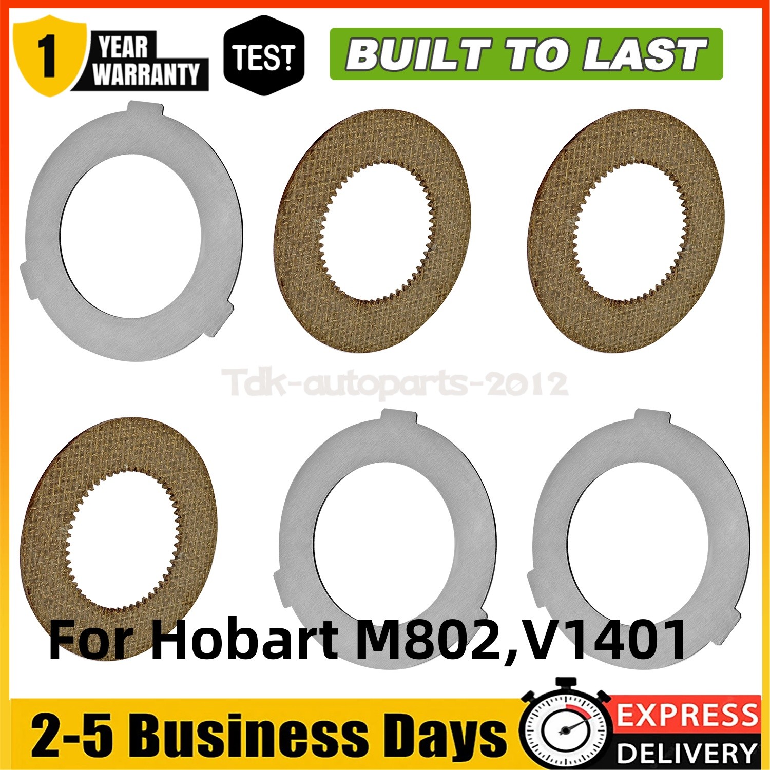 3PCS Inner and 3PCS Outer Clutch Disc 873117 064432 for Hobart Mixer M802 V1401