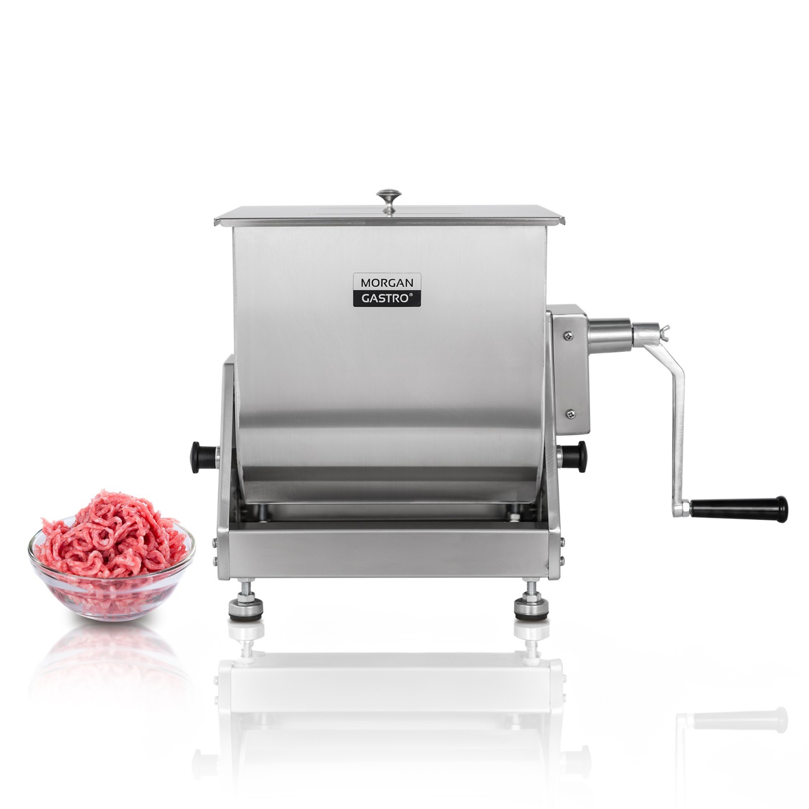MorganGastro 30lbs Meat Mixer Manual Tilt Sausage Mixing Machine Stainless Steel