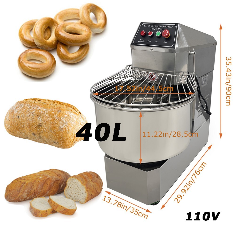 40qt Double Action Double Speed Dough Mixer Flour Dough Mixing Machine Blender