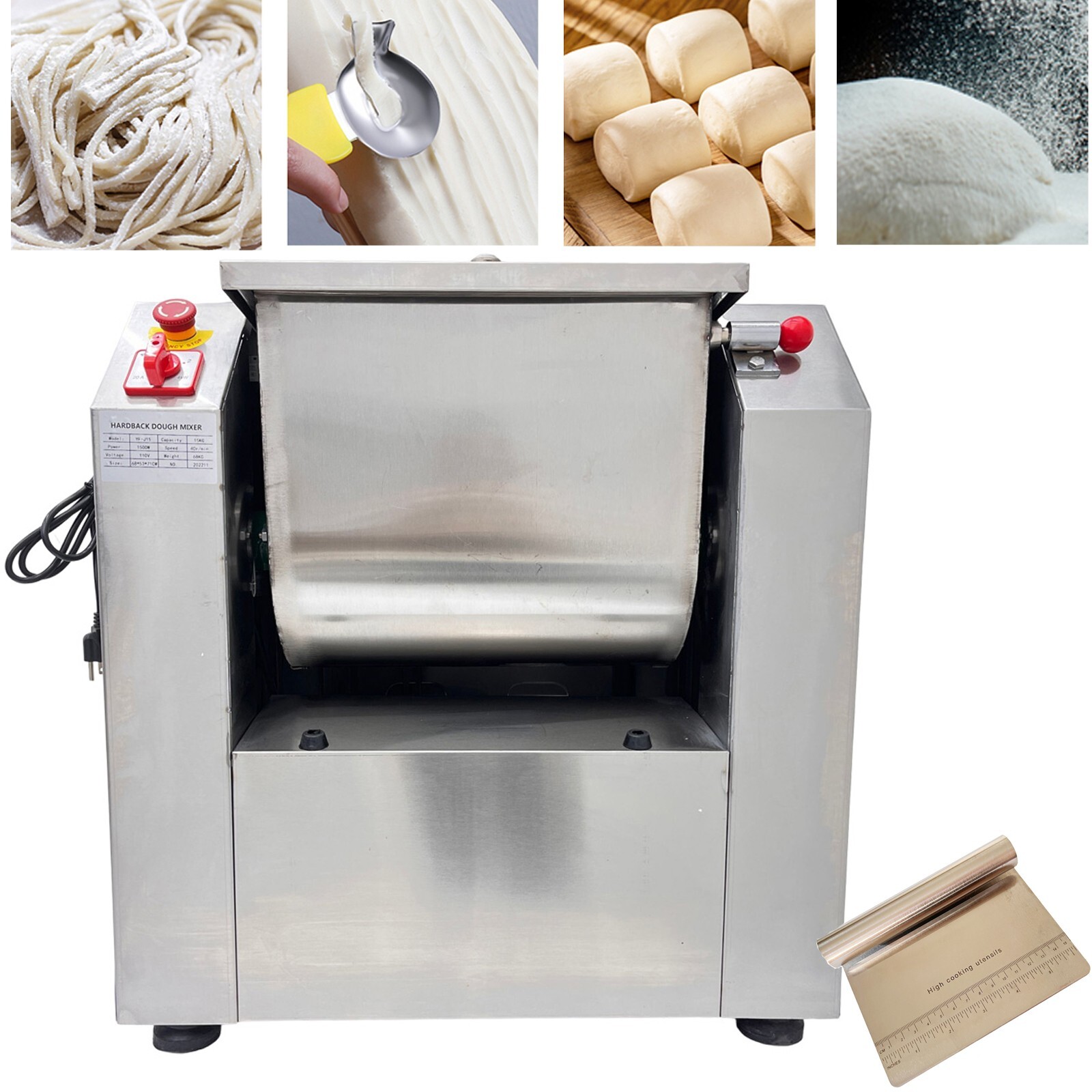 15KG Commercial Stainless Steel 110V 30QT Electric Dough Mixer Mixing Machine