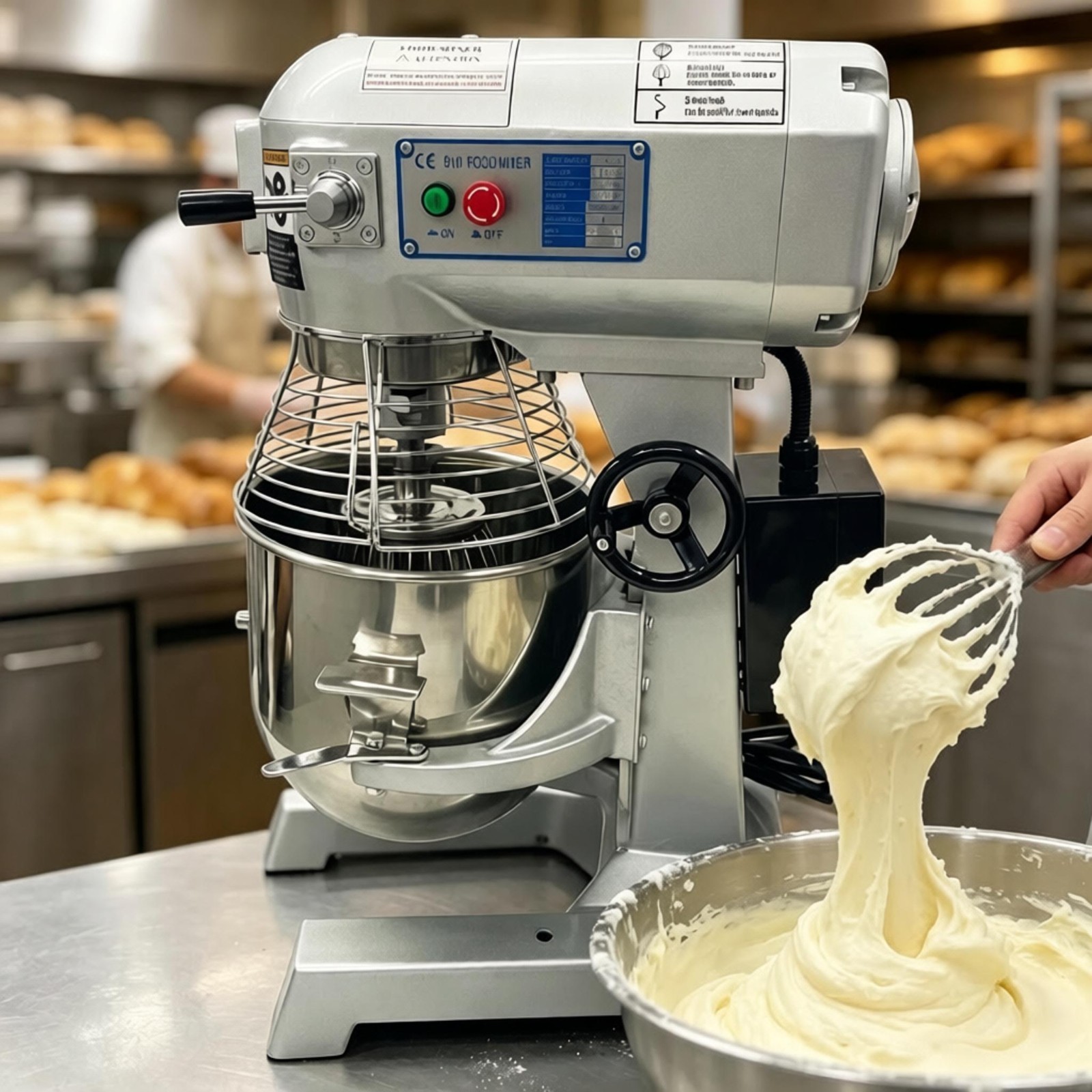 Commercial Dough Food Mixer Kneading Bakery Blender Machine 3 Speed 110V
