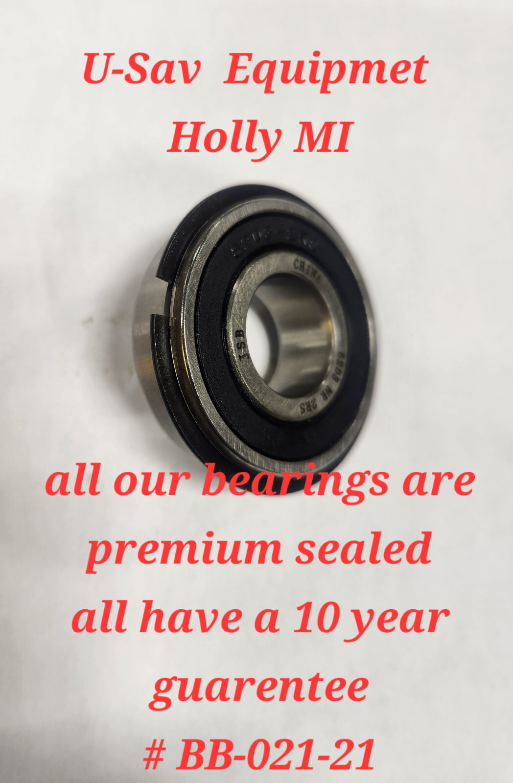 Hobart mixer D330 D34 # BB-021-21 Top Worm Gerar Shaft Bearing with Snap Ring