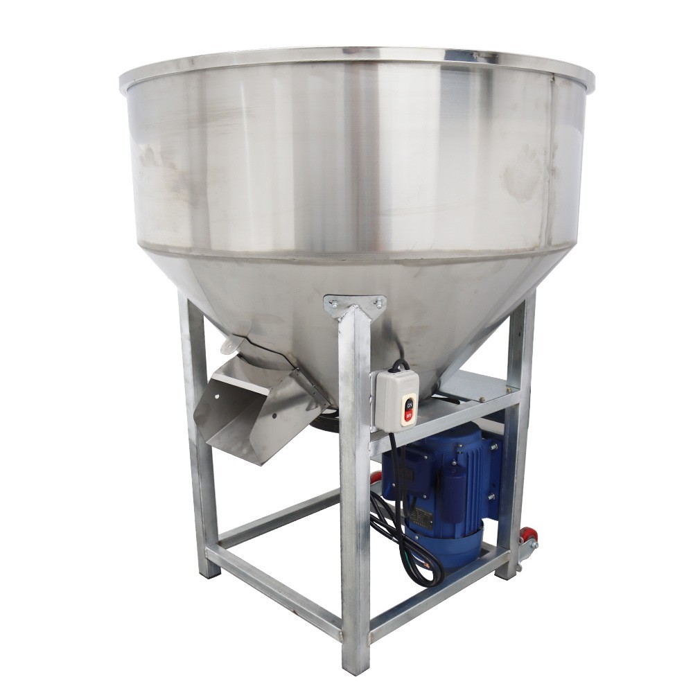 440lbs Vertical Feed Mixer Drum Blender Stainless Steel 220V Dry Wet Grain Seed