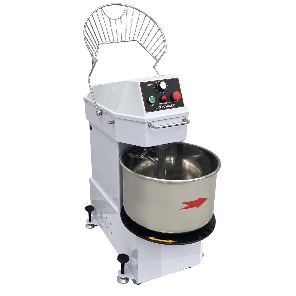 110V 20L Food Mixer Machine Dual Rotating Dough Kneader Spiral Mixer156RPM