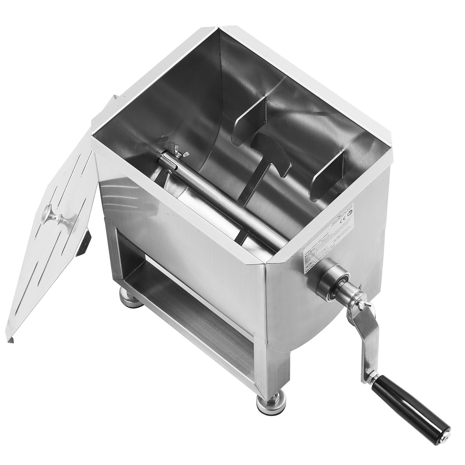 Manual Meat Mixer 15LB Fixed Tank Mixing Max Hand Meat Sausage Mixer Machine