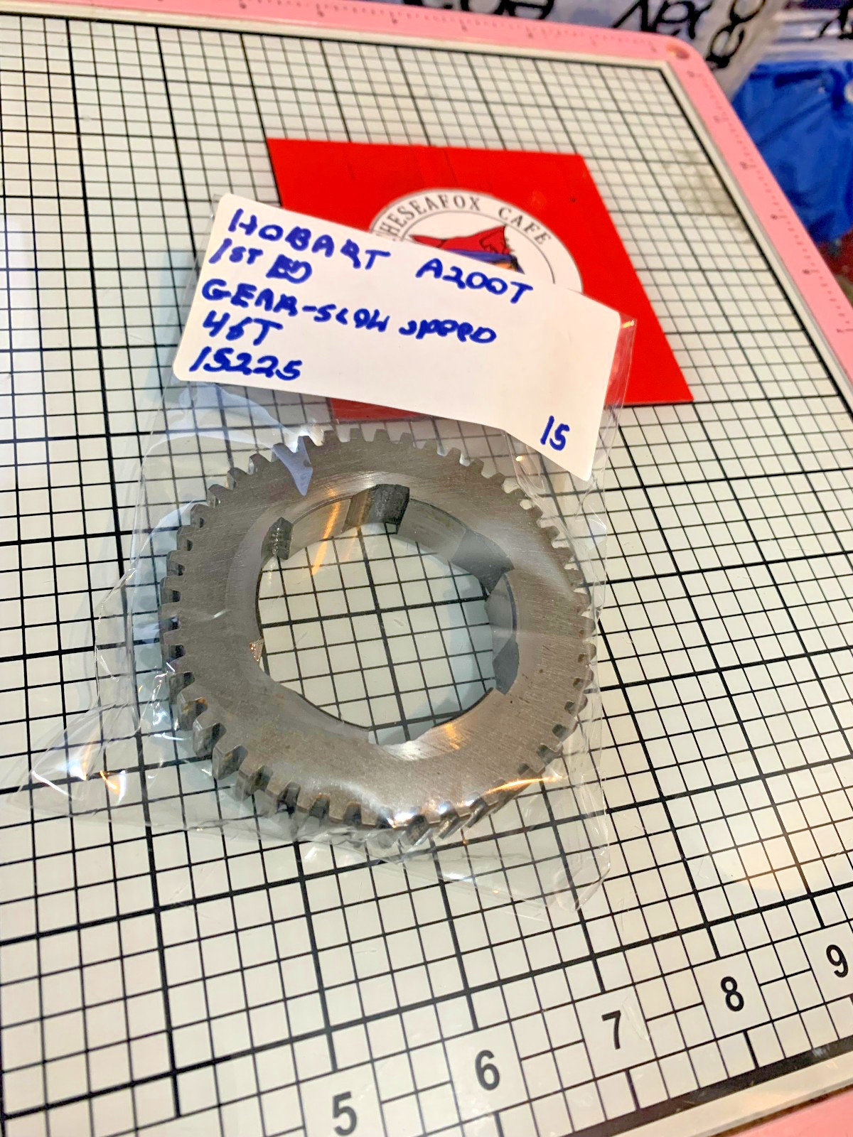 Slow Speed Gear 46T, 15225, OEM Hobart A200T 1st ed. 20 QT Mixer