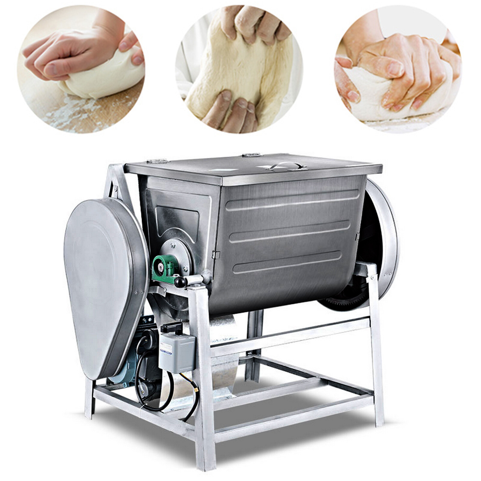 110V Dough Mixer Machine 30 QT 15KG Commercial Electric Flour Meat Mixing Mixer