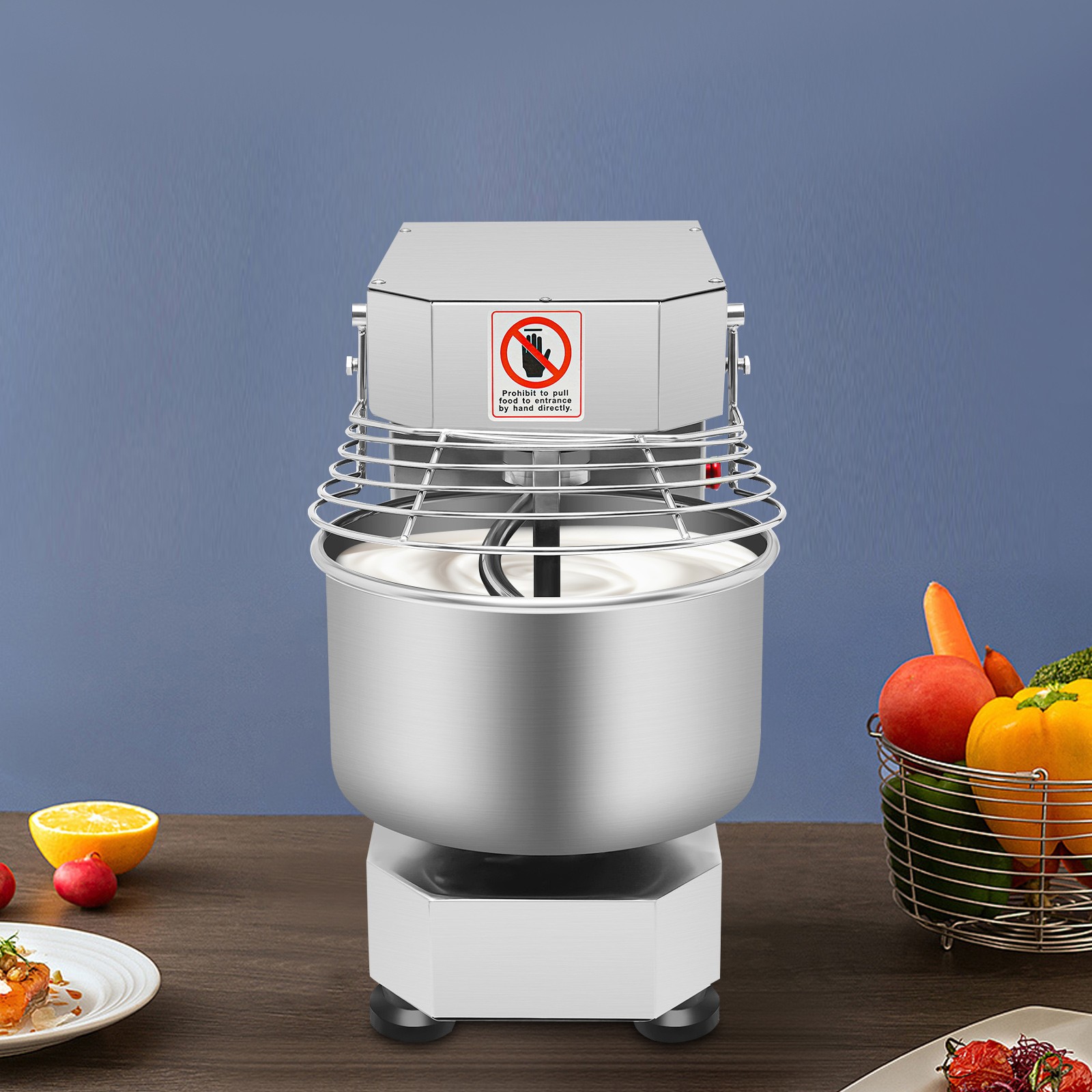 110V 60Hz Dough Kneading Machine 750W Commercial Dough Mixer, Max 360° Mixing