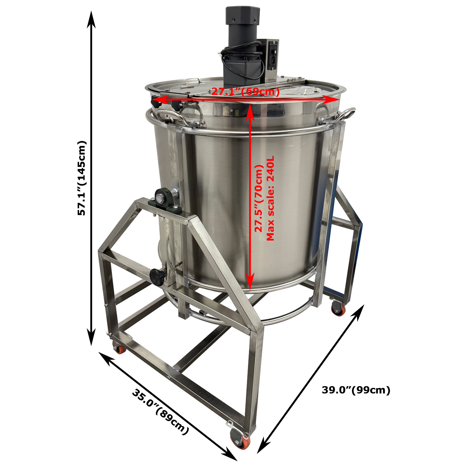 70L Automatic Hotpot Sauce Stirrer 110V Electric/Gas Use For Commercial Kitchen