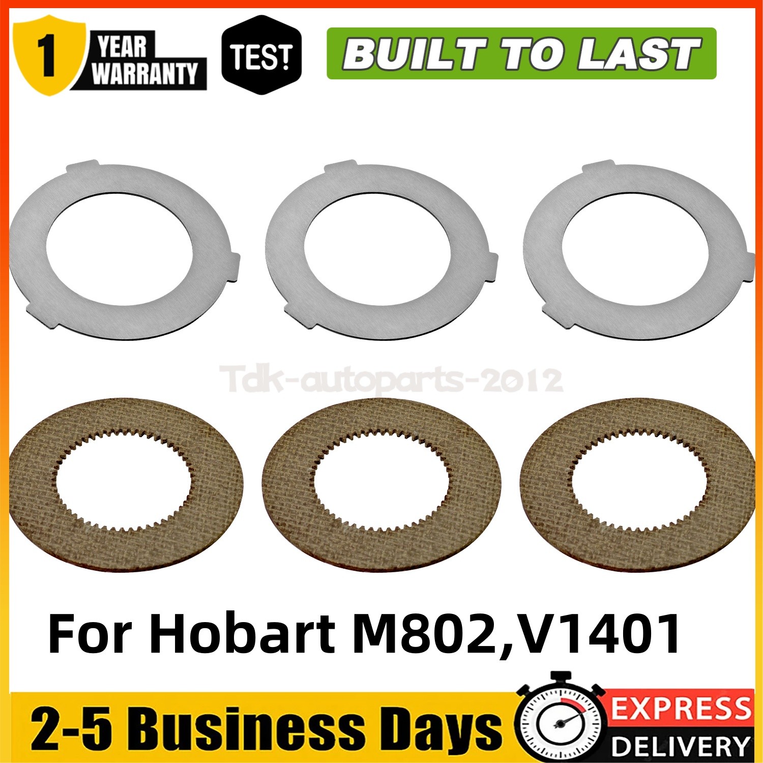 3PCS Inner and 3PCS Outer Clutch Disc 873117 064432 for Hobart Mixer M802 V1401