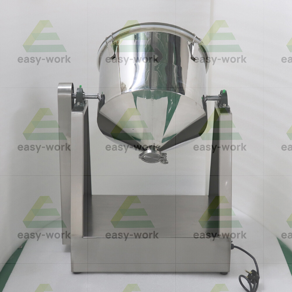 5-20KG Electric 304 Stainless Powder Blender Lab Dry Dough Powder Drum Mixer