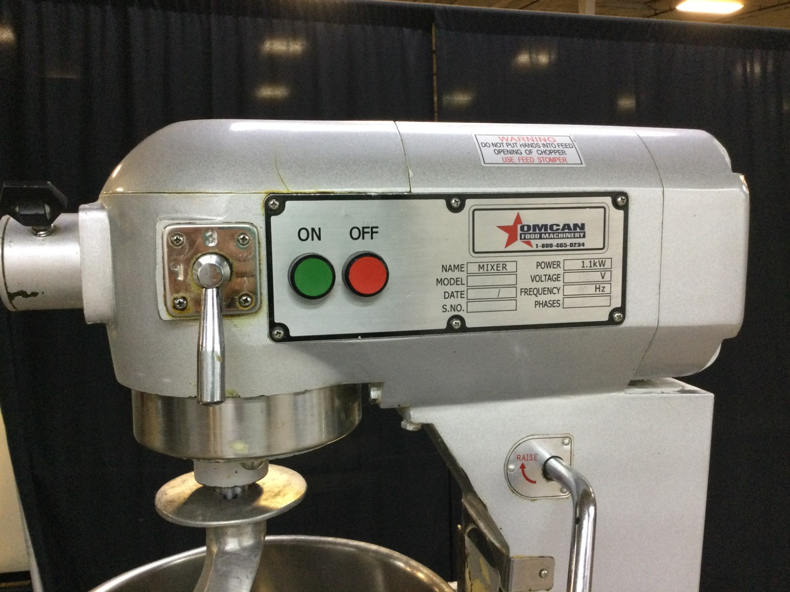 Omcan SP200 20Qt Dough Mixer With 3 Attachments