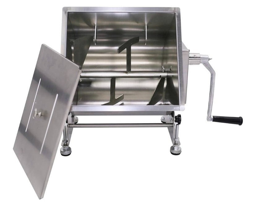 CMI Commercial Stainless Steel Manual Meat Mixers with lid,20Lb/10L Tank,(Mixing