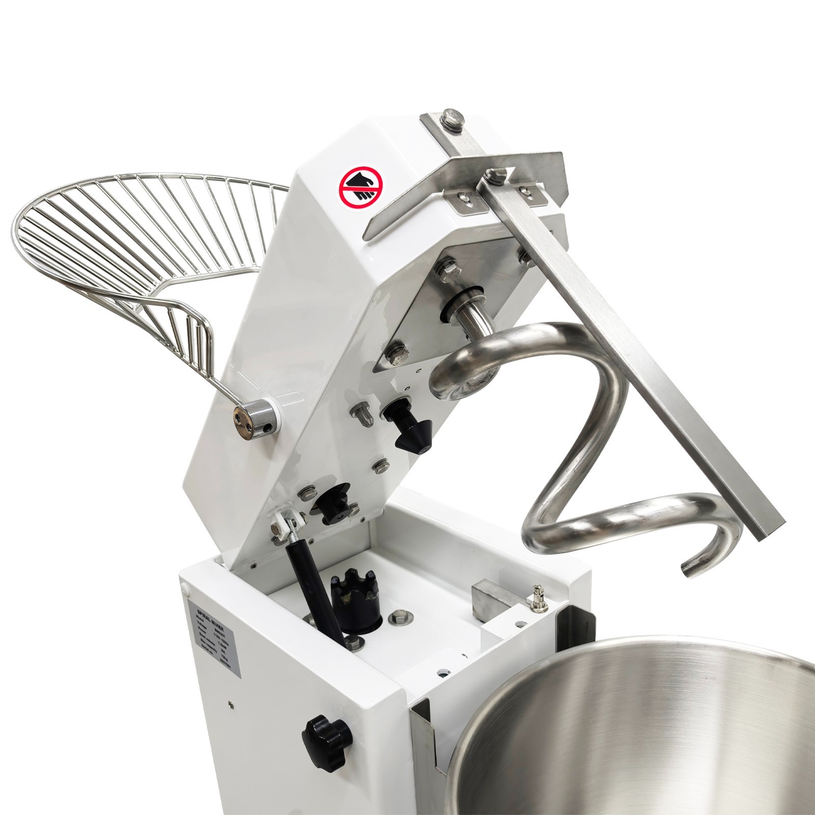 20qt Dough Mixer Removable Bucket 2-speed Dual-action Pizza BaseKneading Machine