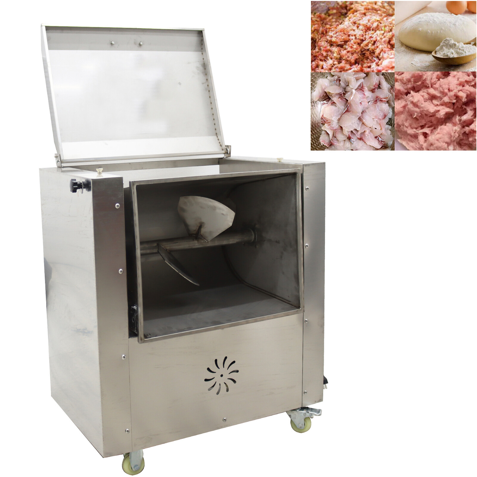 16Gal/60L Commercial Stuffing Mix Machine Electric Meat Vegetable Mixer 110V 2HP