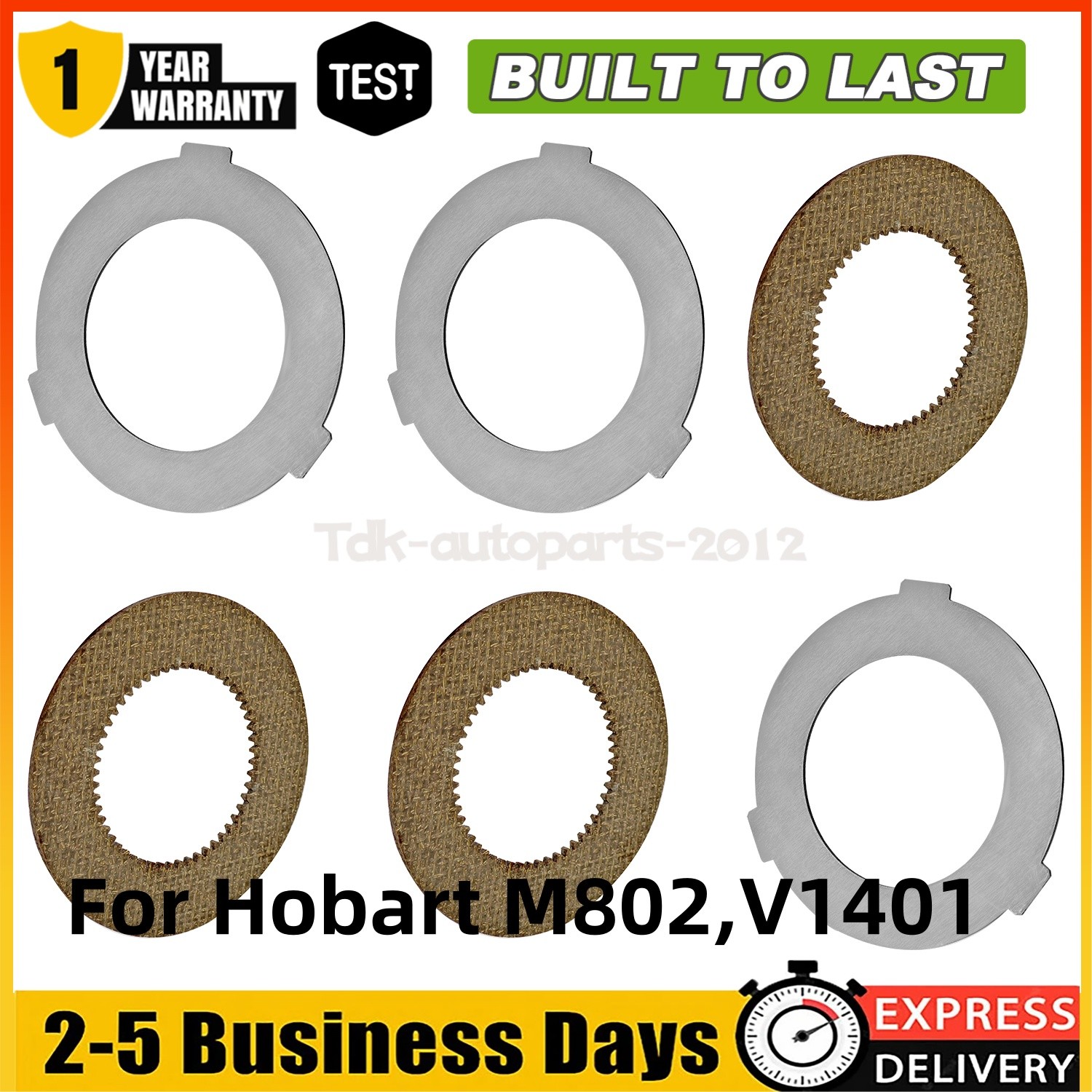 3PCS Inner and 3PCS Outer Clutch Disc 873117 064432 for Hobart Mixer M802 V1401