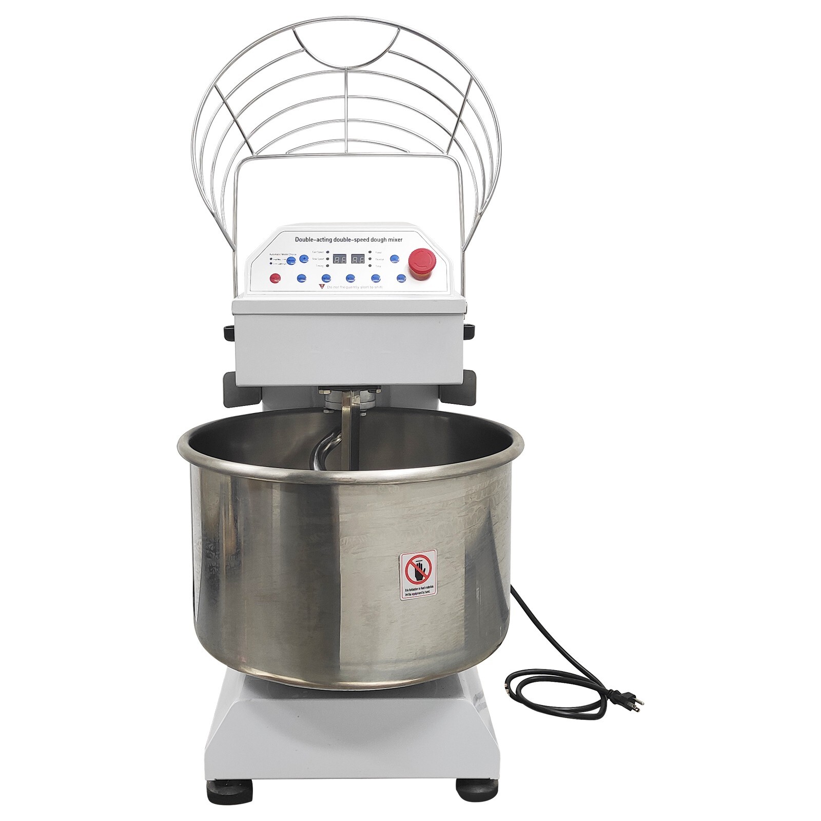 30QT Dual Speed Dough Mixer Machine, 110V Electric Dough Kneading Machine 2200W