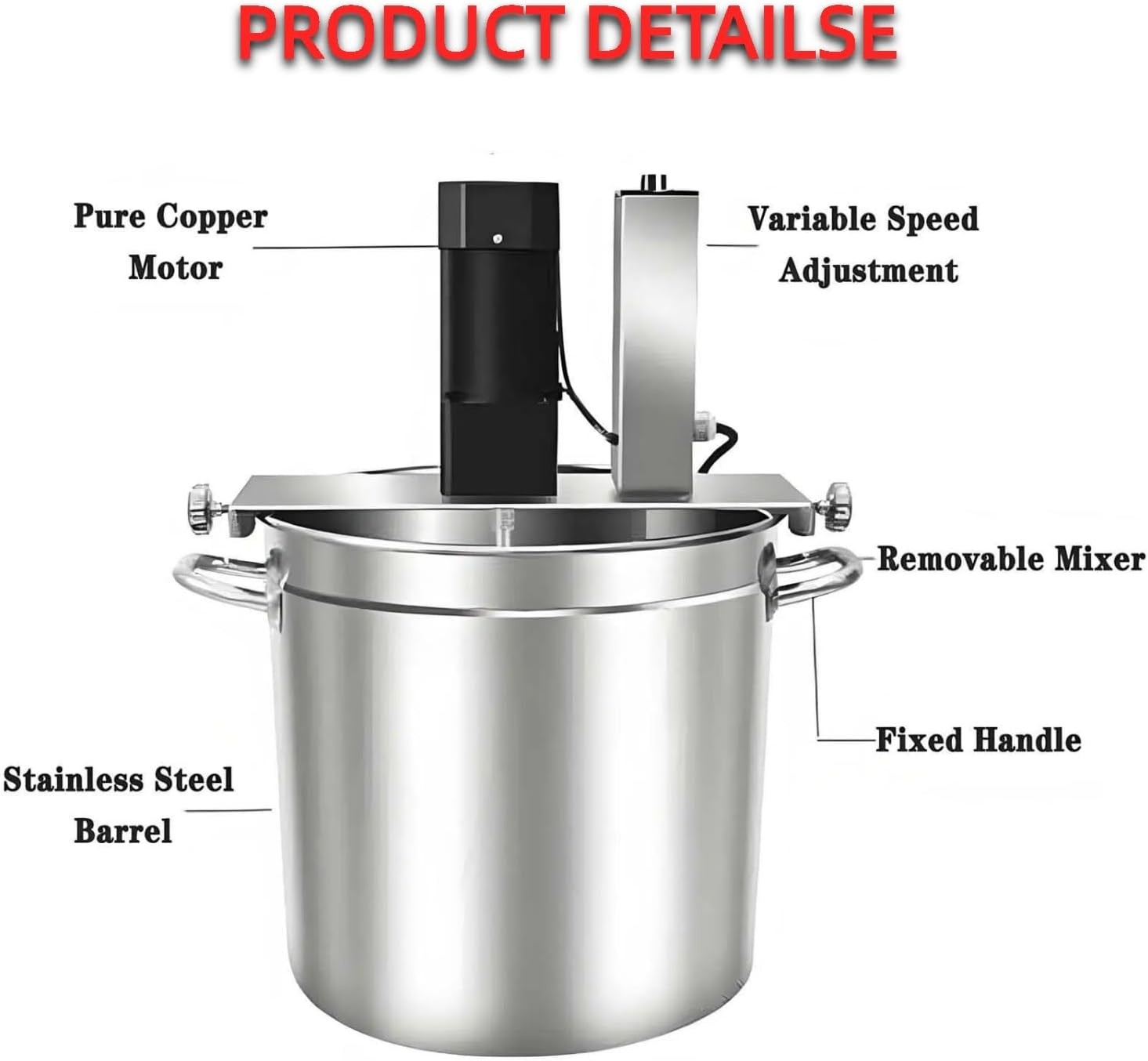 250W Automatic Food Mixer 110V Hot Pot Bottom Soup Stirrer Cooking Machine 15.7″