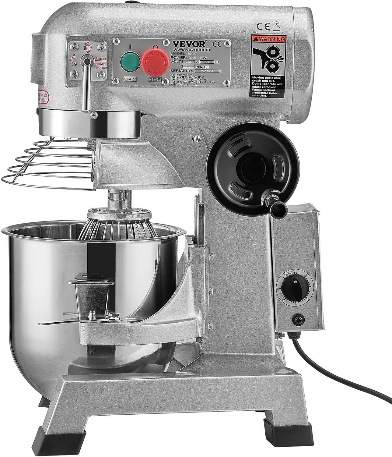 Versatile 15Qt Stand Mixer with Timer: Perfect for Bakeries & Restaurants
