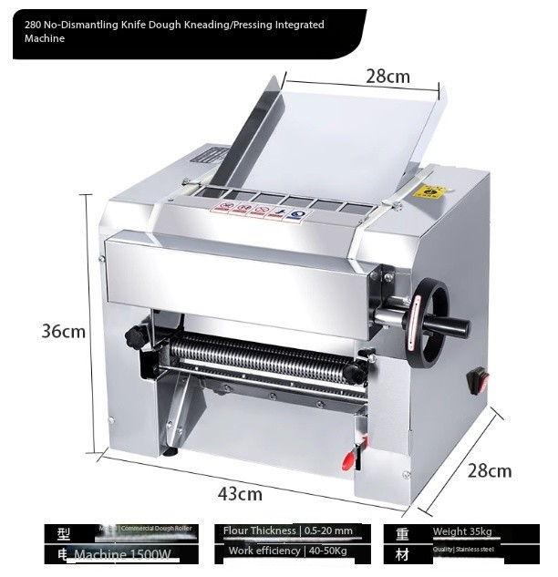 Electric Pasta Roller Benchtop Commercial Automatic Pasta Roller 220V