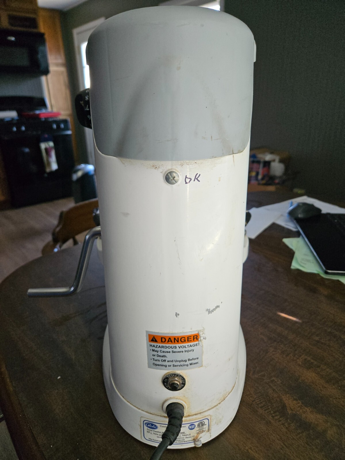 GLOBE SP5 Countertop Mixer w/Stainless Steel Bowl 5qt 10 Speed-Tested/Works