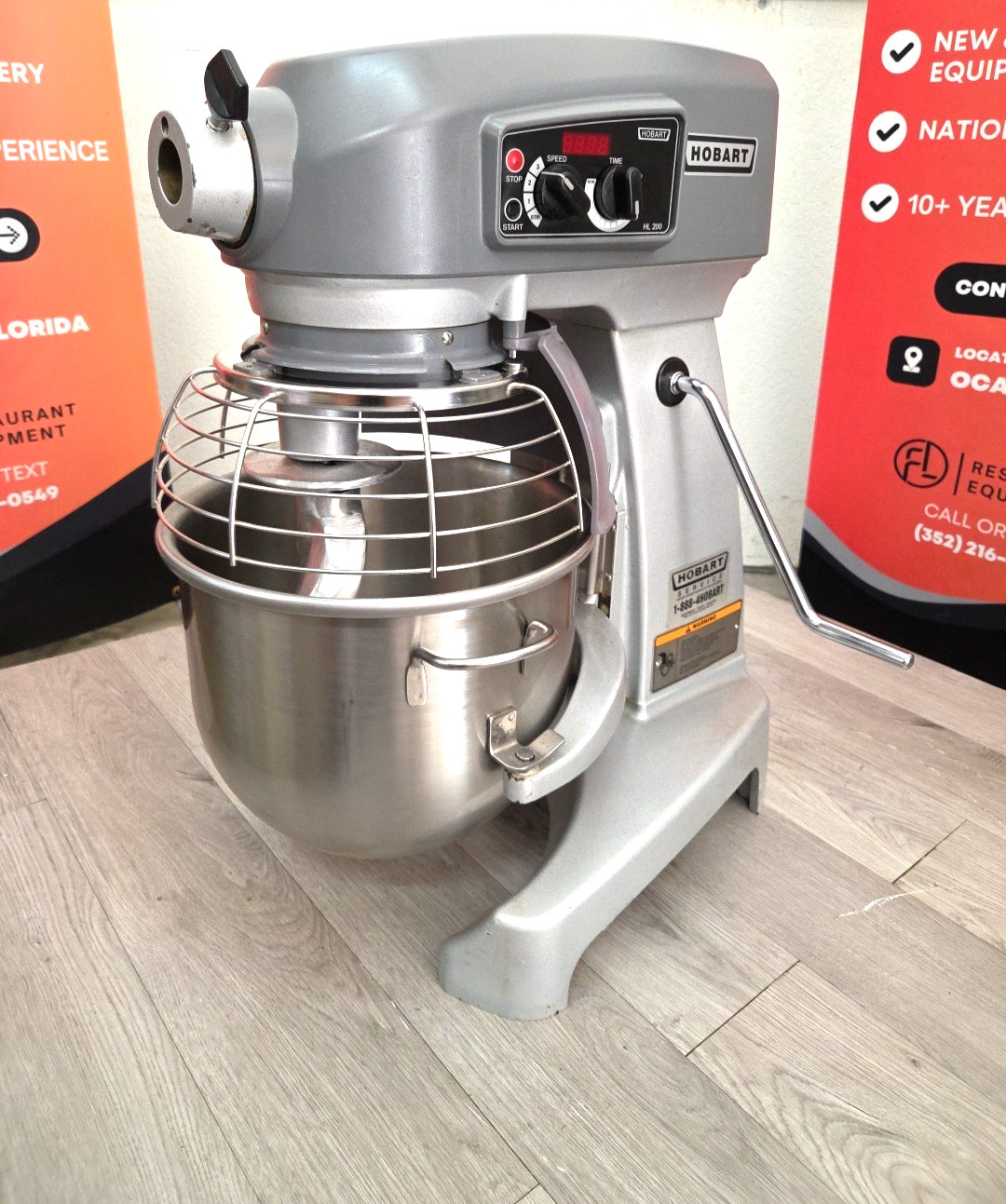 HL200 HOBART 20 Quart Mixer With NEW HOOK and BOWL – 1PH – Watch Running Video!