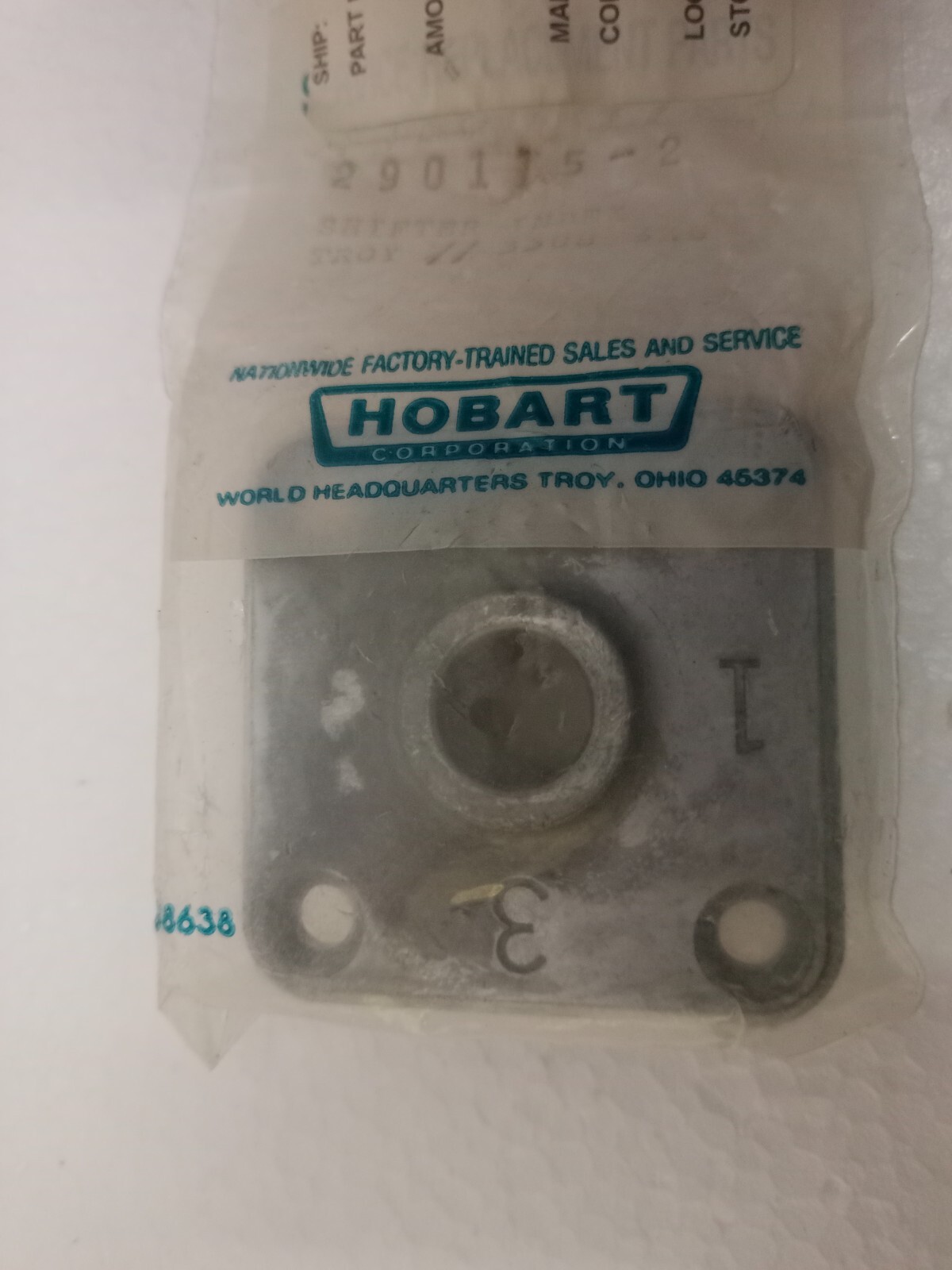 Hobart B-122176 Shaft -Right Pivot for HCM300 and HCM450 cutter/mixer
