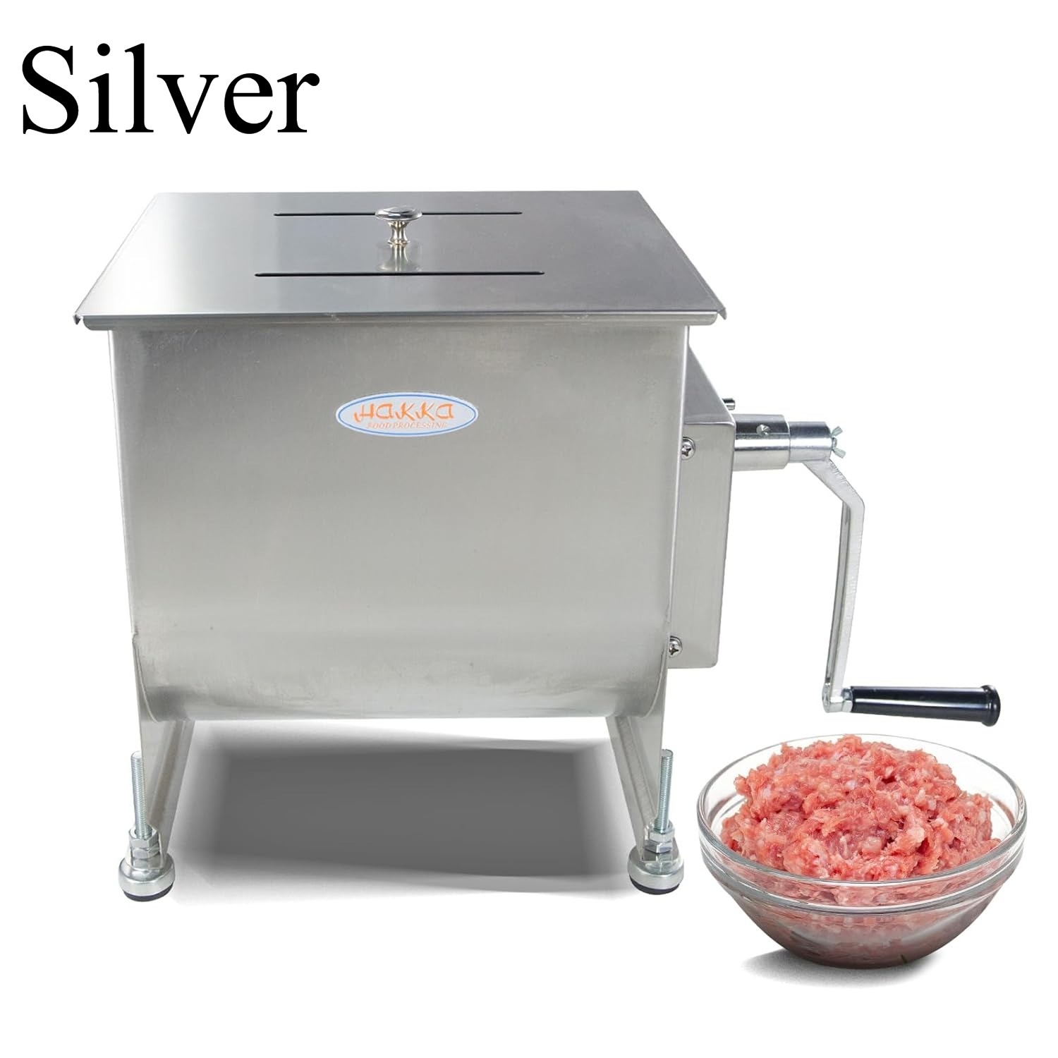 15lb/7.5L Manual Meat Mixer, Stainless Steel 10L Fixed Tank Meat MixerforSausage