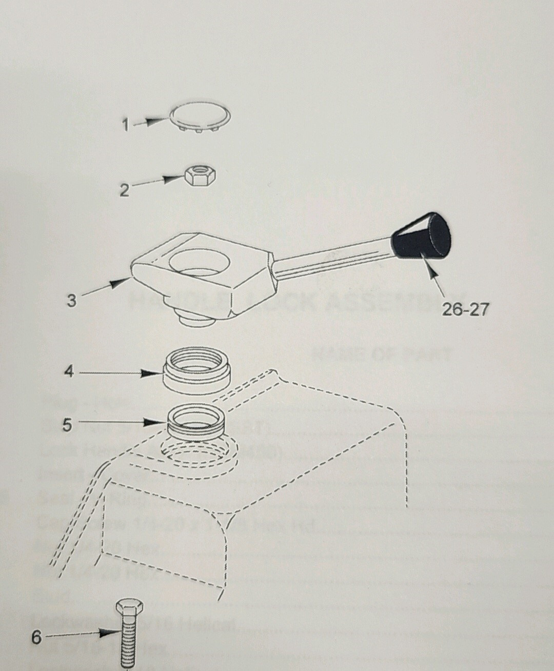 Hobart HCM 300 & HCM 450 Cap Genuine OEM lock handle cap