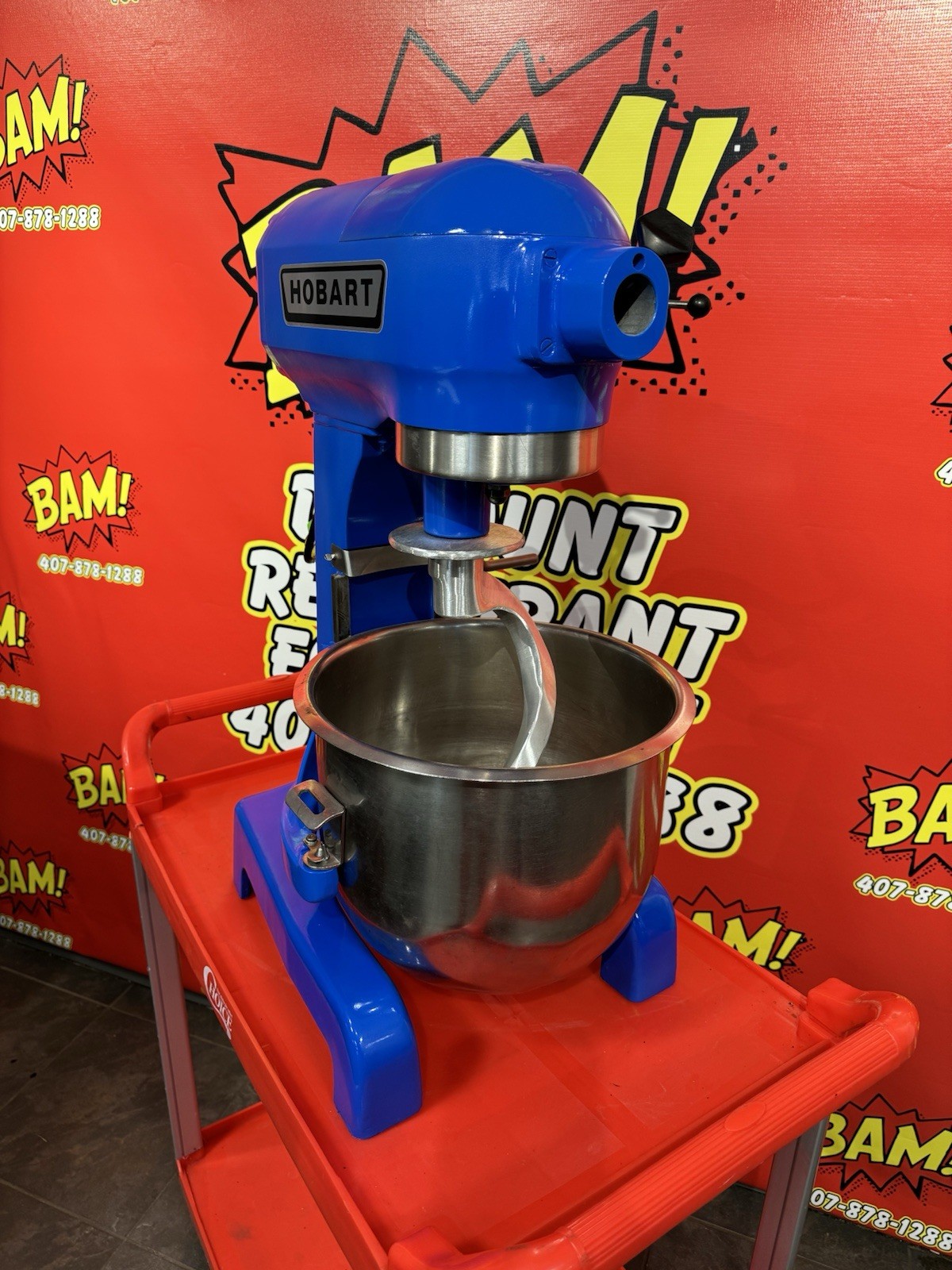 Hobart A-200 20 Qt Bakery Dough Mixer w/ Stainless Bowl, Whip Attachment- 1/2HP