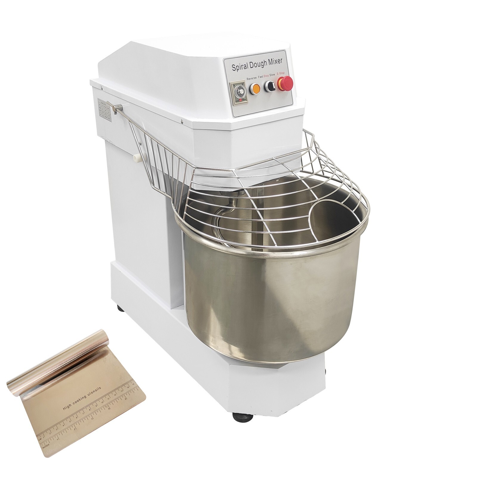60QT Commercial Flour Mixer 220V Double-acting 2-speed Dougn Kneading Machine