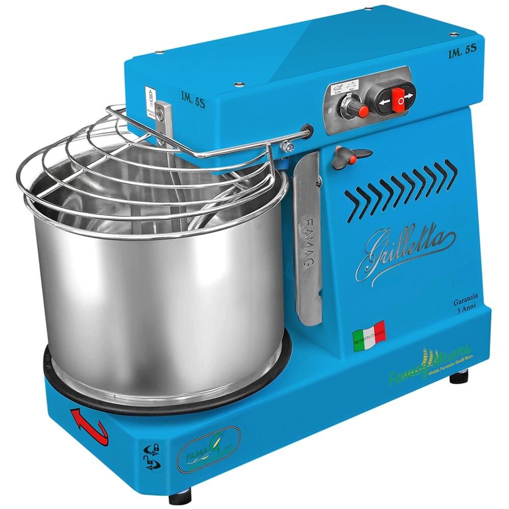 Famag Spiral Mixer IM5 (5KG) Removable Bowl 10 Speed (HH) Bonus Cover – Azzuro