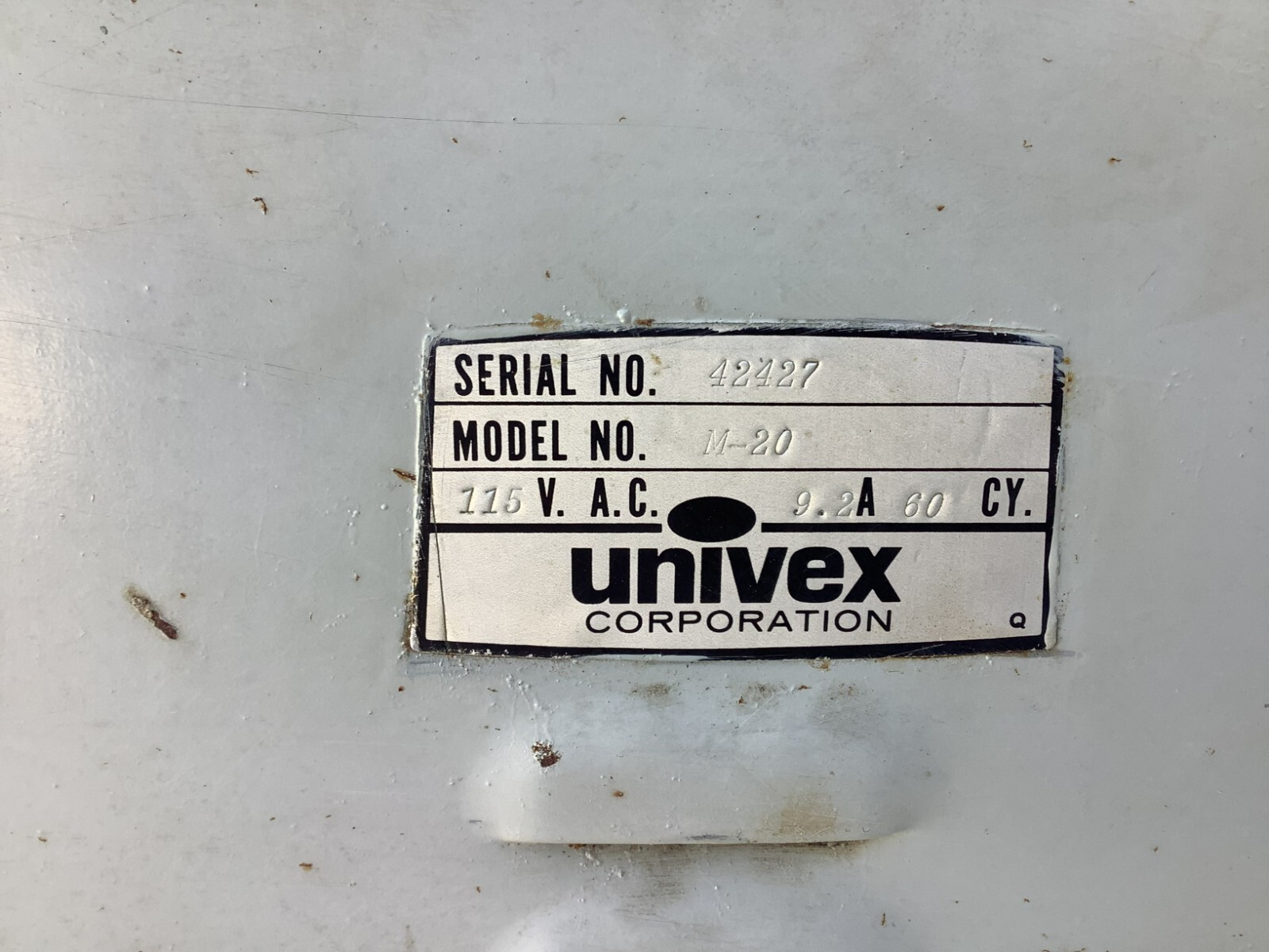 Mixer 20qt Univex M-20 115v 1ph TESTED