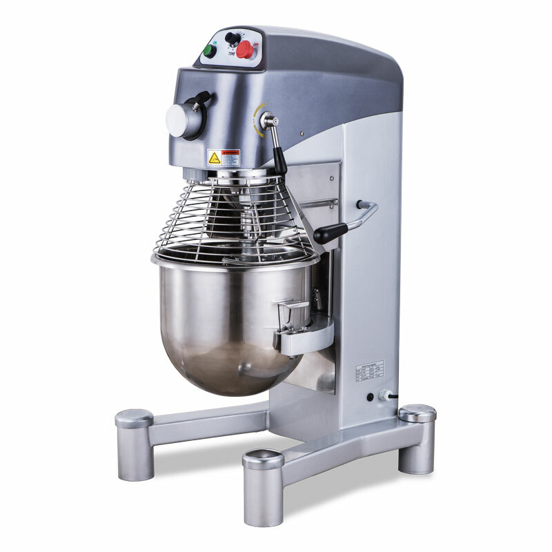 Omcan USA 44389 Floor Model 40 qt Planetary Mixer with Guard and Timer, 3-Spe…