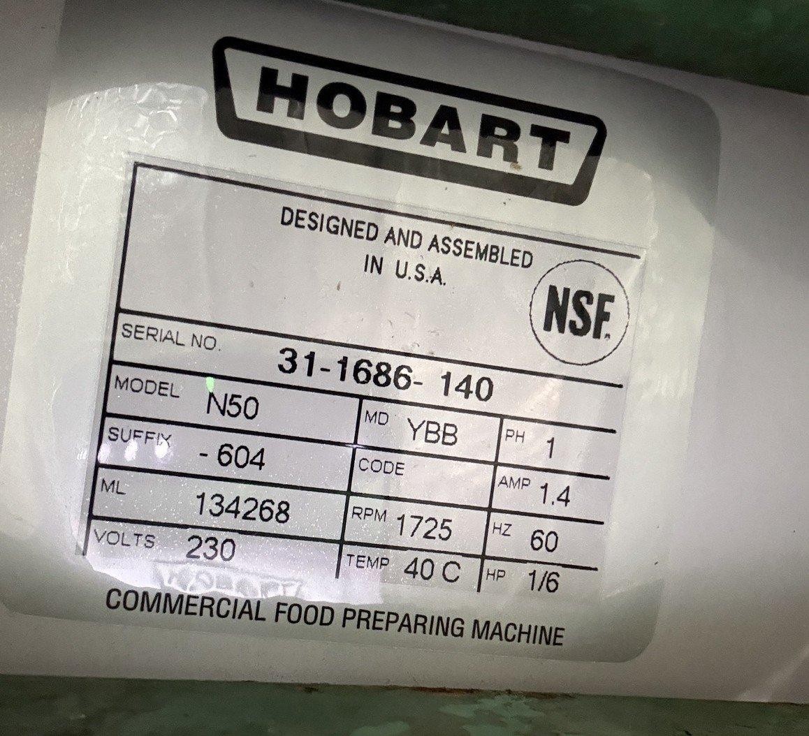 2025 HOBART N50-60 5QT. DOUGH MIXER W/ BOWL, WHISK and PADDLE ATTACHMENT
