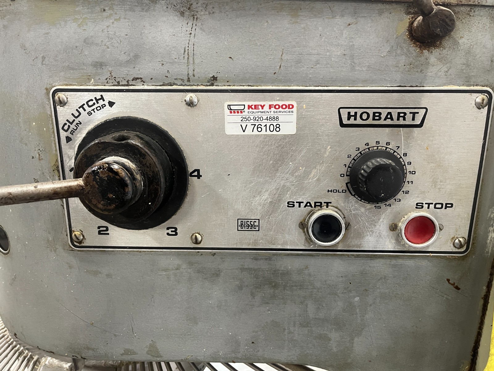 Hobart 140Qt Mixer with Bowl, Beater, and Dolly