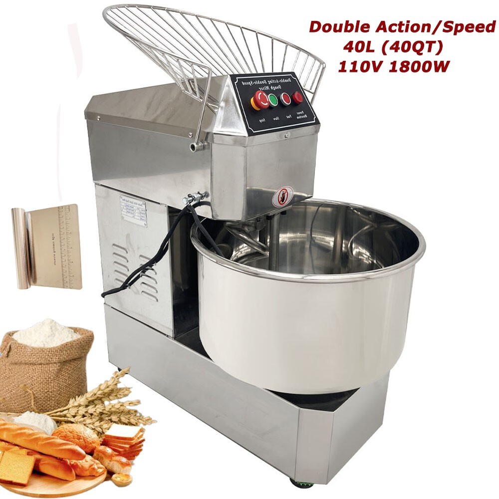 Electric Dough Mixers Flour-mixing Machine 40L Double Speed /Action Flour Mixers