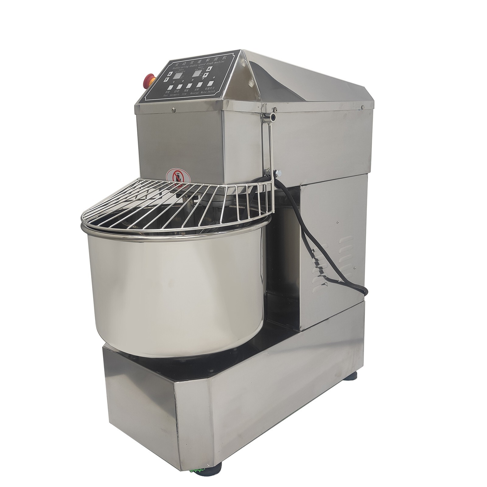 110V 30QT Double-Action Double-Speed Dough Mixer Commercial Dough Spiral Mixer