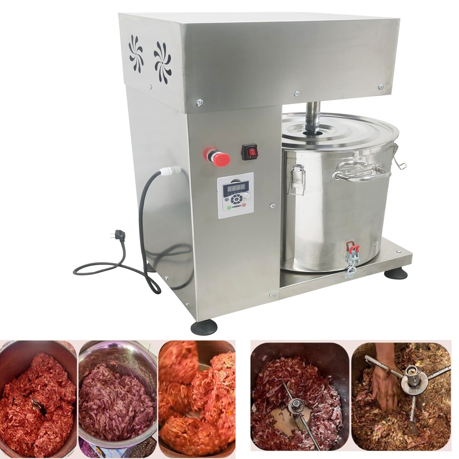 43L Commercial Meat Stuffing Mixer220V Stainles Multifunctional Stirring Machine