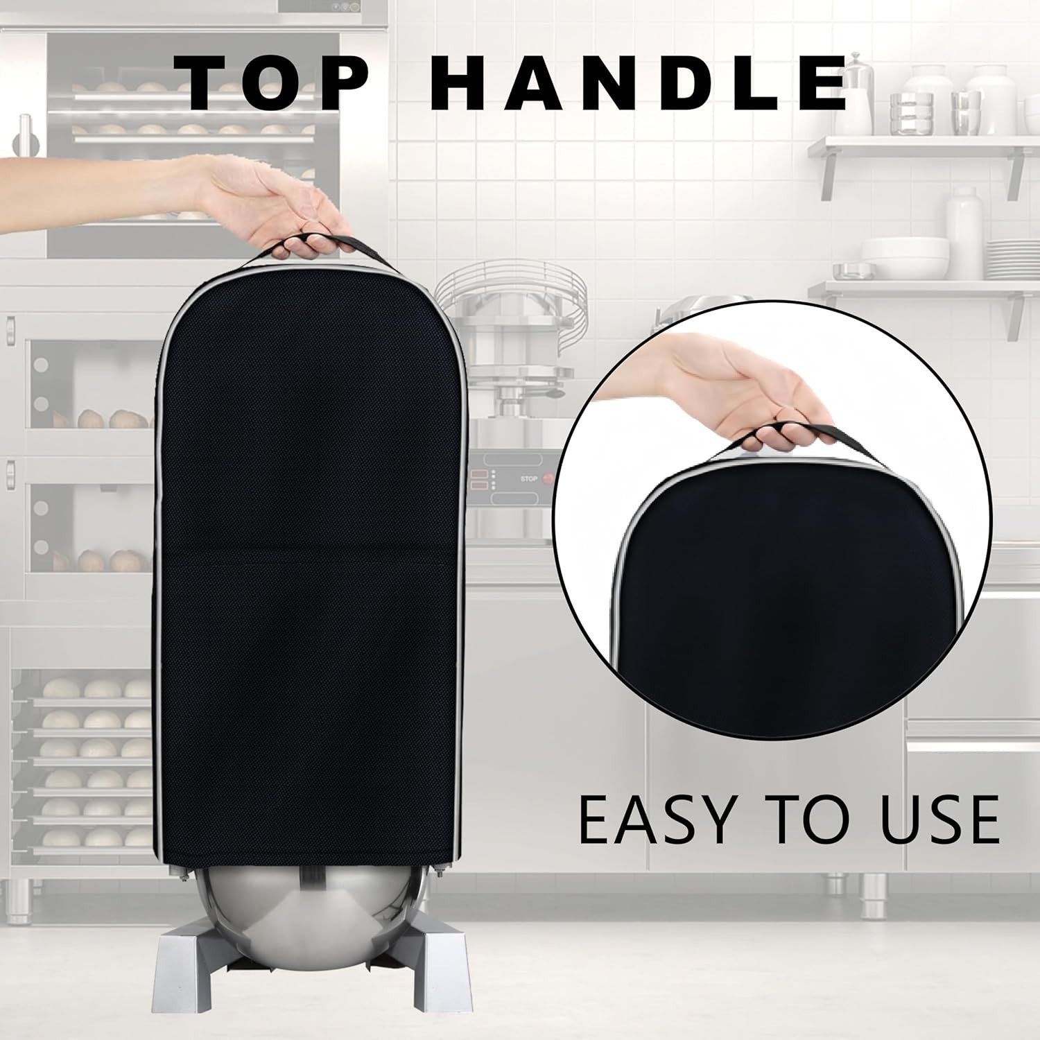 Durable Dustproof Commercial Mixer Cover with Storage Pockets – 15QT