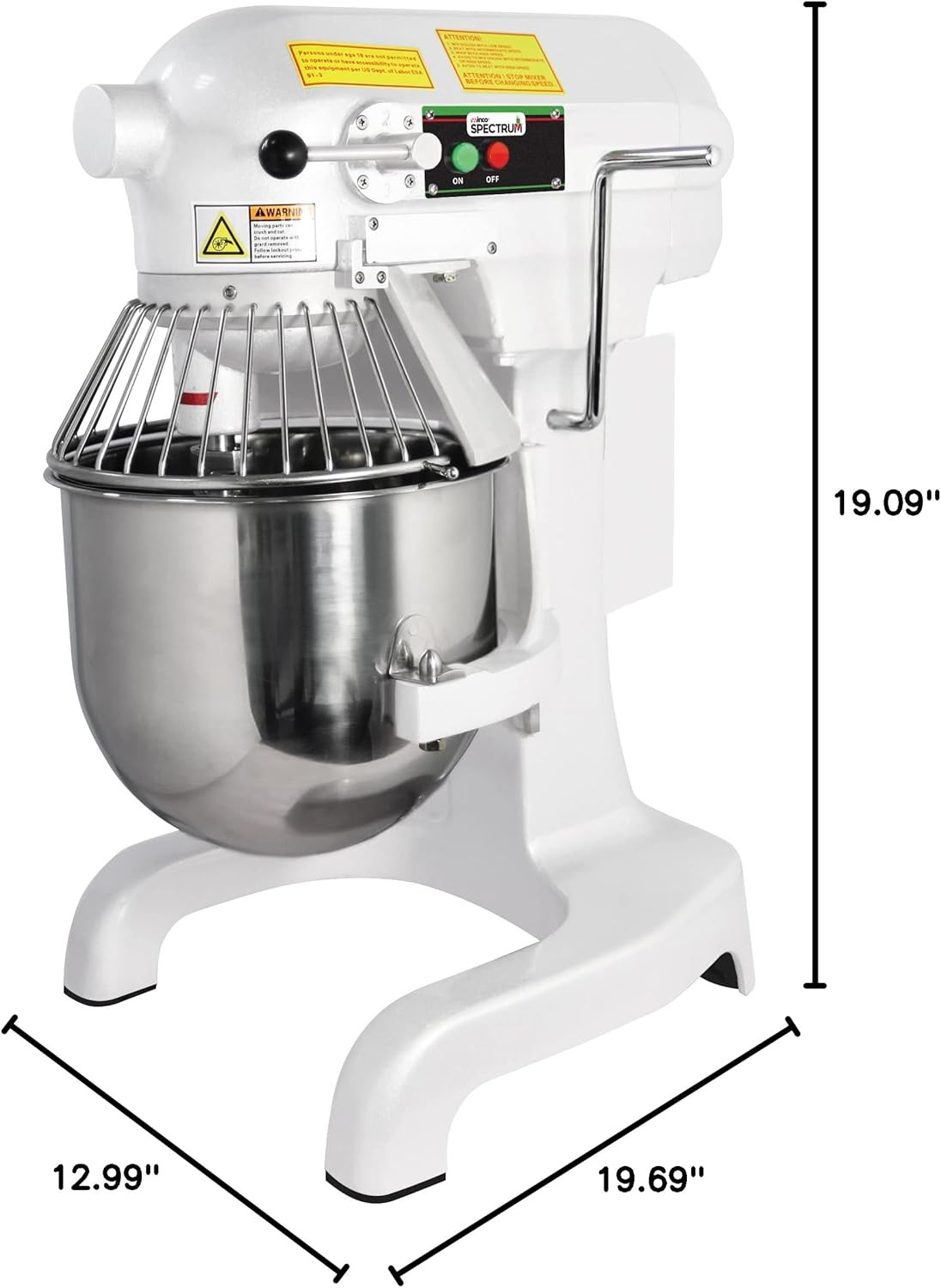 10L Heavy-Duty Commercial Planetary Mixer – White Kitchen Essential