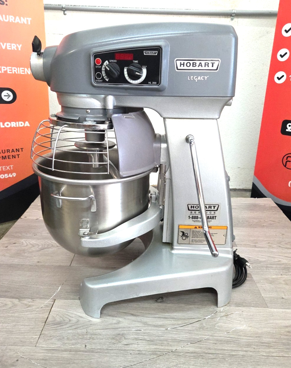 HOBART HL200 20 Quart Mixer With NEW HOOK/BOWL – 1PH – Watch Running Video!