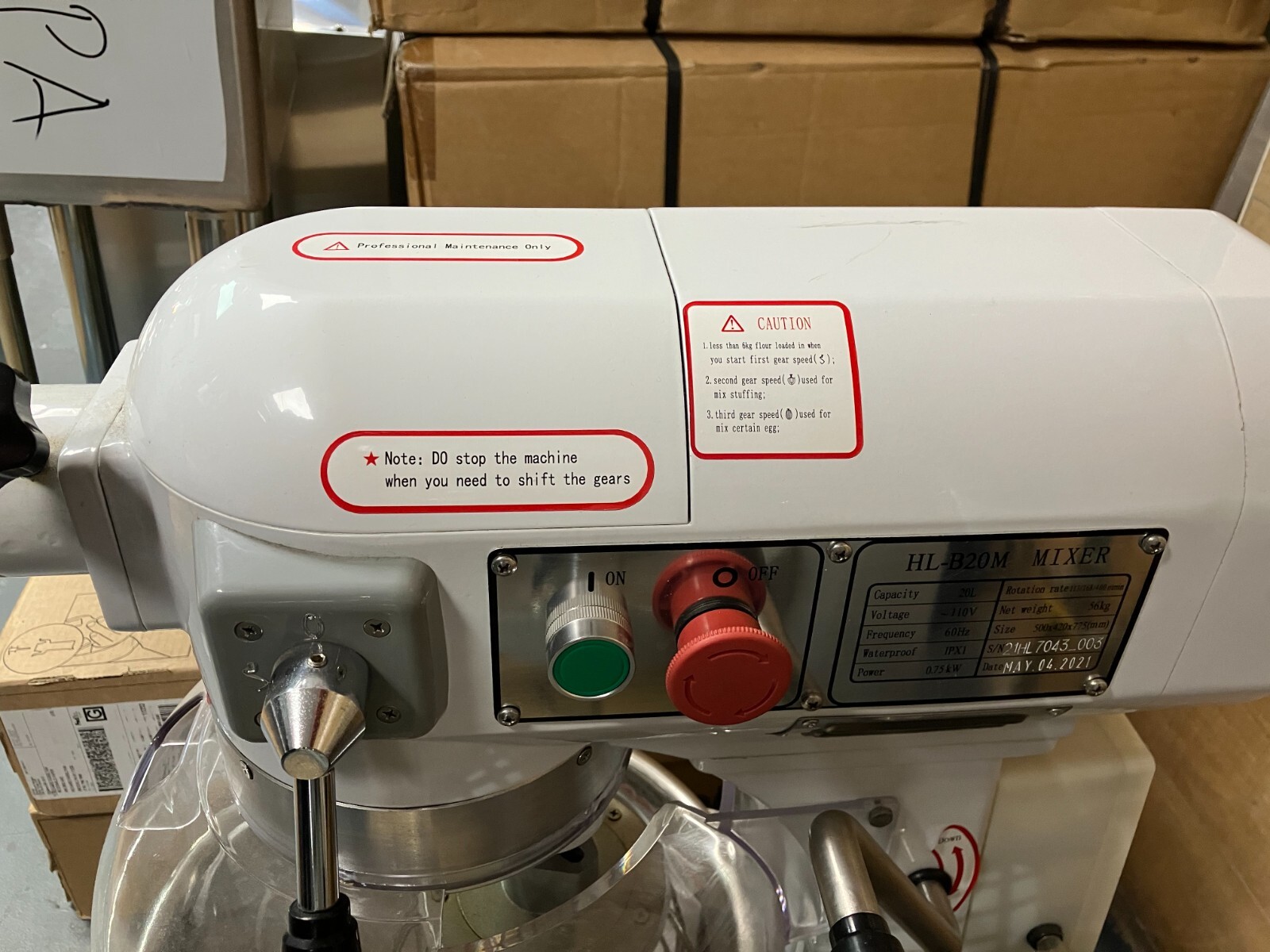 HL-B20M Commercial 20 Liter Mixer