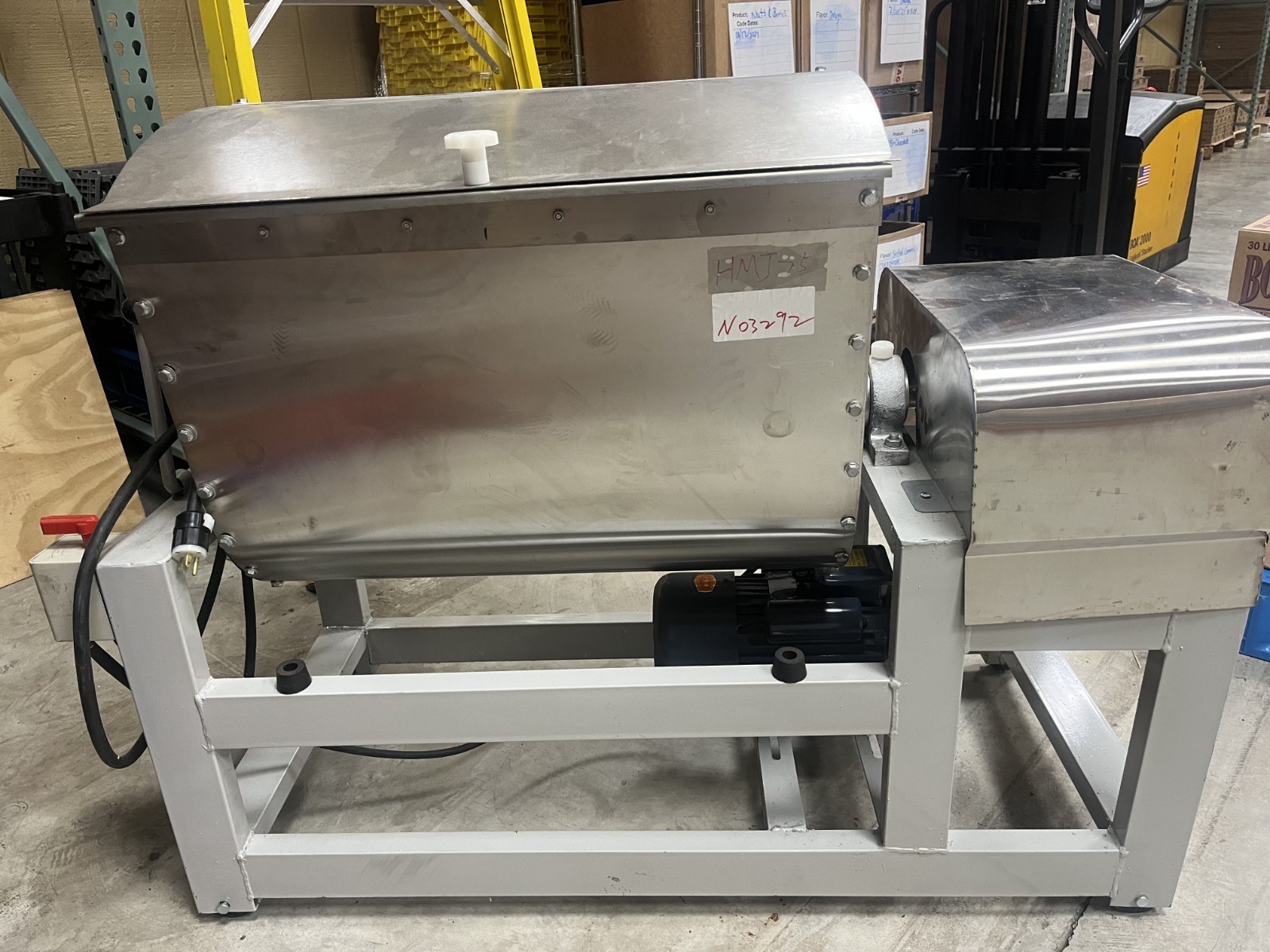 NEVER USED 75 Quart Horizontal Ribbon Arm Dough Mixer 220V 4.5hp motor